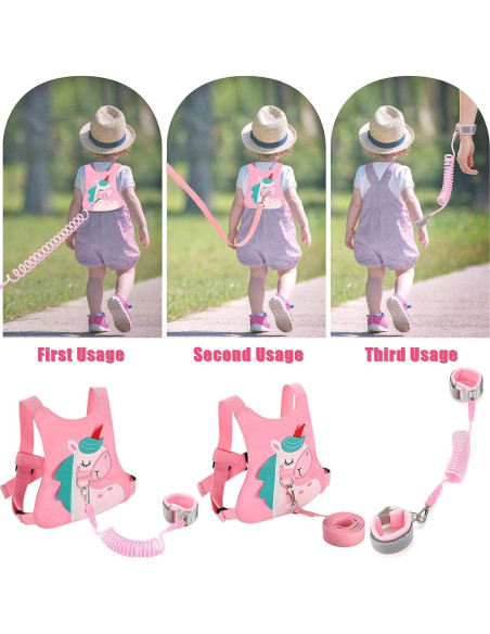 Arnés de Seguridad para Niños Rosa - Correa Antipérdida Ajustable Arnés de Seguridad para Niños Rosa - Correa Antipérdida Ajustable
