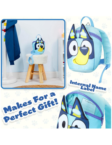 Mochila Bluey con Arnés de Seguridad para Niños 1-4 Años