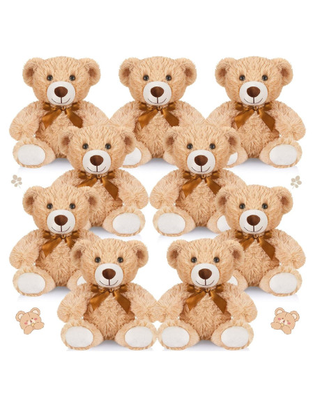 Osos de Peluche Suaves HyDren 9 Pcs 35.56 cm Marrón Claro Osos de Peluche Suaves HyDren 9 Pcs 35.56 cm Marrón Claro