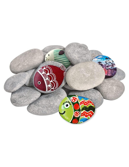 Piedras Grandes para Pintar DALTACK 20 Pcs 5-8 cm Naturales Piedras Grandes para Pintar DALTACK 20 Pcs 5-8 cm Naturales