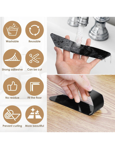 Alfombrillas Antideslizantes FlyCoco 8PCS 3x18 cm Negro Alfombrillas Antideslizantes FlyCoco 8PCS 3x18 cm Negro