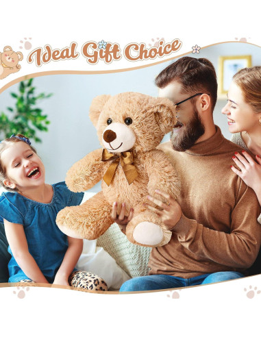 Osos de Peluche Suaves HyDren 9 Pcs 35.56 cm Marrón Claro