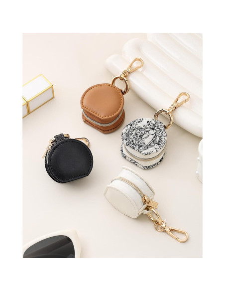 CASEGRACE Estuche de Viaje para Joyas Portátil Negro y Blanco CASEGRACE Estuche de Viaje para Joyas Portátil Negro y Blanco