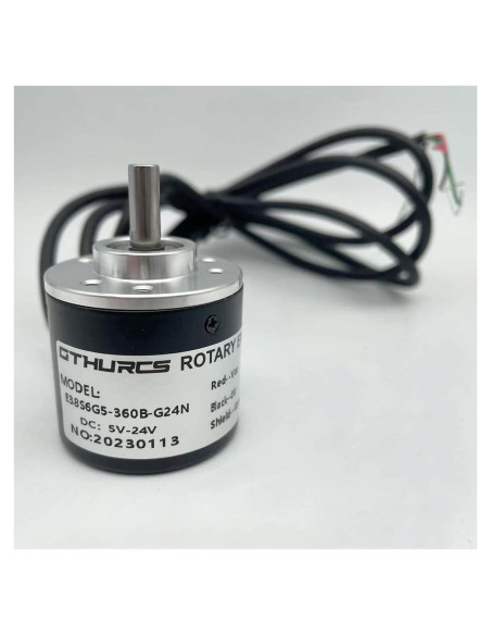 Encoder Rotativo Incremental 360P/R DC 5-24V Eje 6mm Encoder Rotativo Incremental 360P/R DC 5-24V Eje 6mm