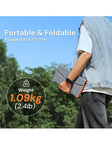 Cargador Solar Portátil Luvknit 30W USB Tipo-C Impermeable