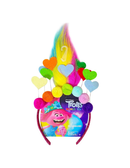 Diadema LUV HER Trolls World Tour con Peluca para Niñas Diadema LUV HER Trolls World Tour con Peluca para Niñas