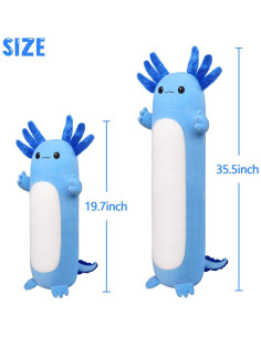 Almohada de Peluche Axolote 90 cm Azul Comienzo Auspicioso 2