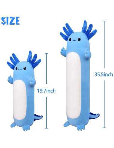 Almohada de Peluche Axolote 90 cm Azul Comienzo Auspicioso