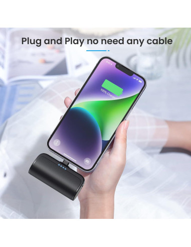 Cargador Portátil 5200mAh Lanluk para iPhone - Ultra-Compacto