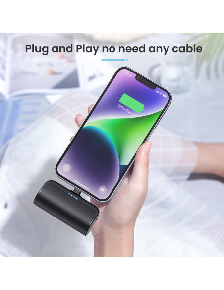 Cargador Portátil 5200mAh Lanluk para iPhone - Ultra-Compacto Cargador Portátil 5200mAh Lanluk para iPhone - Ultra-Compacto