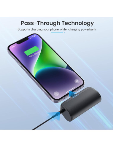 Cargador Portátil 5200mAh Lanluk para iPhone - Ultra-Compacto
