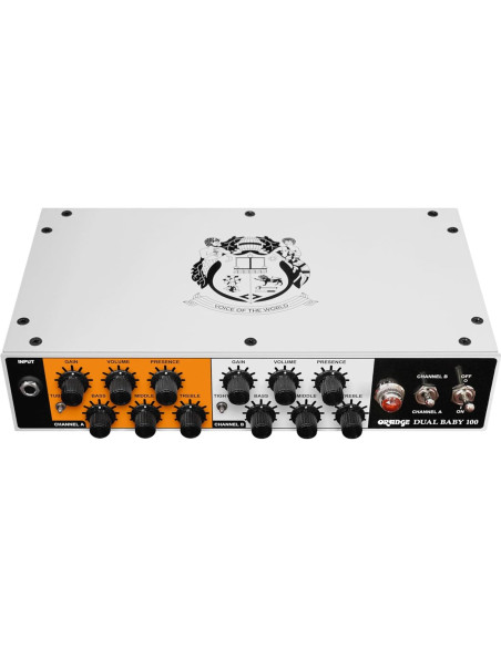 Cabezal de guitarra Orange Dual Baby 100W, 3 canales, 3.63 kg Cabezal de guitarra Orange Dual Baby 100W, 3 canales, 3.63 kg