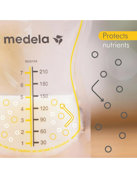 Bolsas de Almacenamiento de Leche Materna Medela Easy Pour 50 Unidades 210ml Bolsas de Almacenamiento de Leche Materna Medela Easy Pour 50 Unidades 210ml