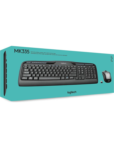 Combo Inalámbrico Teclado y Ratón Logitech MK335 - Negro/Plata Combo Inalámbrico Teclado y Ratón Logitech MK335 - Negro/Plata
