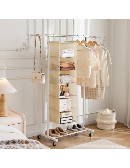 Organizador de Closet Colgante MAX Houser 6 Estantes Beige Organizador de Closet Colgante MAX Houser 6 Estantes Beige