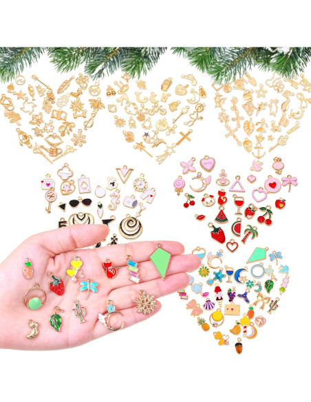 Kit de 200 Charms de Metal Mezclados Acejoz para Joyería DIY Kit de 200 Charms de Metal Mezclados Acejoz para Joyería DIY