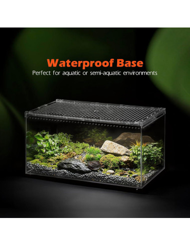 Tanque de Terrario AZV Reptile 20x15x10 cm para Gecko y Tarantula