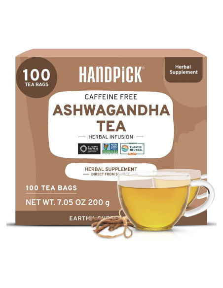 Té de Raíz de Ashwagandha Handpick - 100 Bolsas Ecológicas Té de Raíz de Ashwagandha Handpick - 100 Bolsas Ecológicas