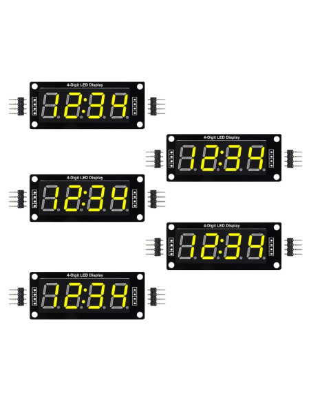 Módulo Pantalla LED 0.56" TM1637 4 Dígitos Amarillo Módulo Pantalla LED 0.56" TM1637 4 Dígitos Amarillo