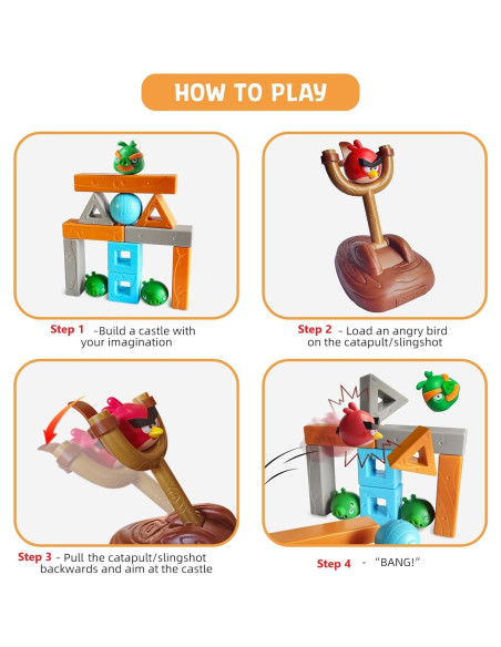 Juguete de Construcción Angry Birds 20 Piezas - SHANTOU Juguete de Construcción Angry Birds 20 Piezas - SHANTOU