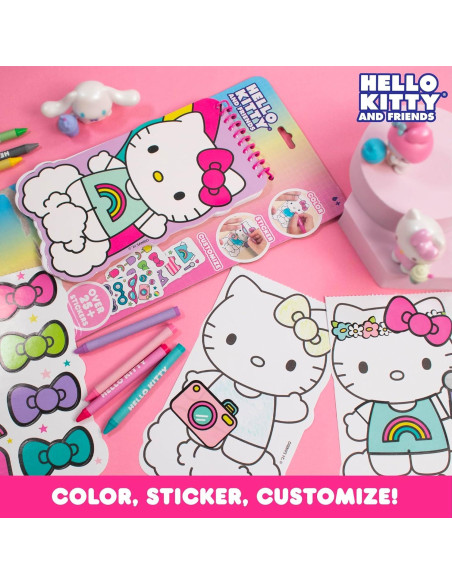 Libro de Colorear y Stickers Hello Kitty 2-en-1 con Crayones Libro de Colorear y Stickers Hello Kitty 2-en-1 con Crayones