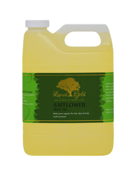 Aceite de cártamo orgánico Liquid Gold Inc 946 ml salud cabello piel Aceite de cártamo orgánico Liquid Gold Inc 946 ml salud cabello piel