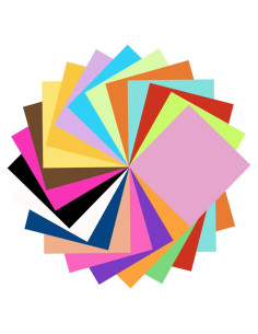 100 Hojas de Papel Origami SiluFlorid 20x20 cm Doble Cara