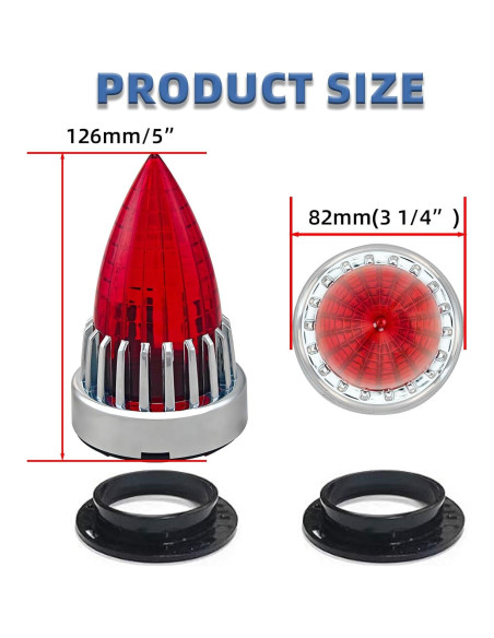 Cubiertas de Lente de Señales de Giro Harley 3.2" Rojas - Paquete de 2 Cubiertas de Lente de Señales de Giro Harley 3.2" Rojas - Paquete de 2