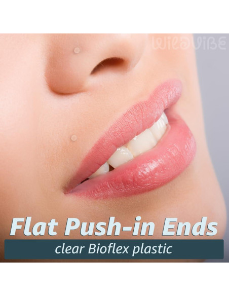 Pendientes Transparentes Bioflex 16g Set 10 Piezas 6-12mm Pendientes Transparentes Bioflex 16g Set 10 Piezas 6-12mm