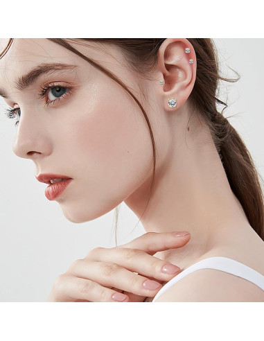 Pendientes Magnéticos Unisex NEWITIN Acero Inoxidable 5 Pares