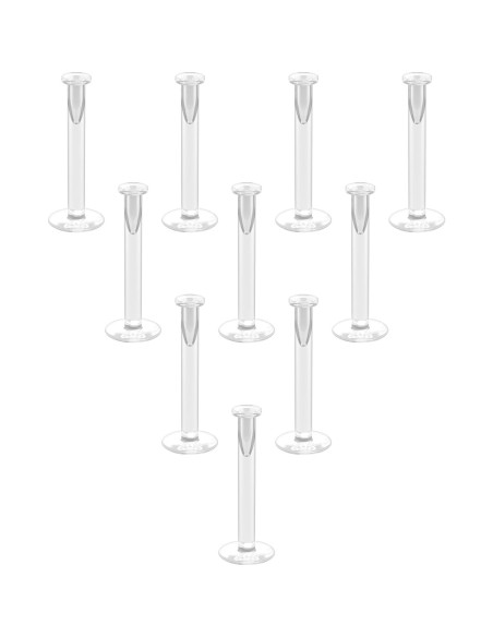 Pendientes Transparentes Bioflex 16g Set 10 Piezas 6-12mm Pendientes Transparentes Bioflex 16g Set 10 Piezas 6-12mm