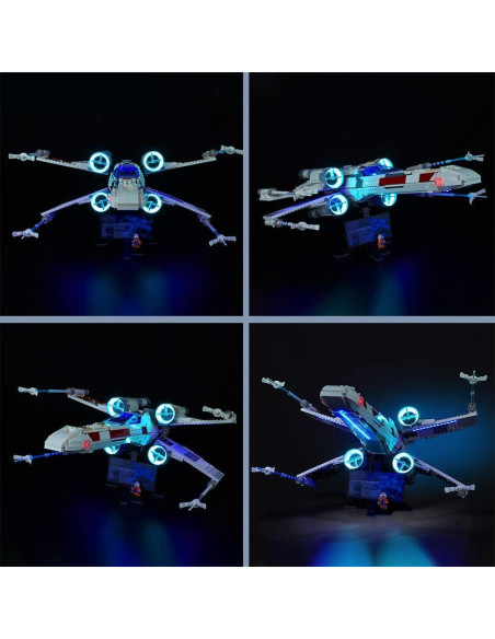 Kit de Luz LED BrickBling para LEGO UCS X-Wing 75355 Kit de Luz LED BrickBling para LEGO UCS X-Wing 75355