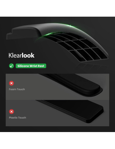 Soporte de Teclado Ergonómico Klearlook con Reposamuñecas Negro