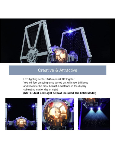 Kit de Luz LED BrickBling para Lego TIE Fighter 75300