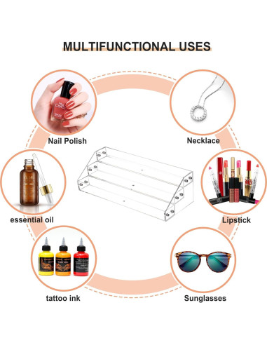Organizador de Esmalte de Uñas Acrílico BTremary 3 Niveles