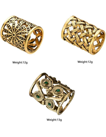 Joyci 3 Hebillas de Bufanda para Mujeres Metal Dorado Vintage Joyci 3 Hebillas de Bufanda para Mujeres Metal Dorado Vintage