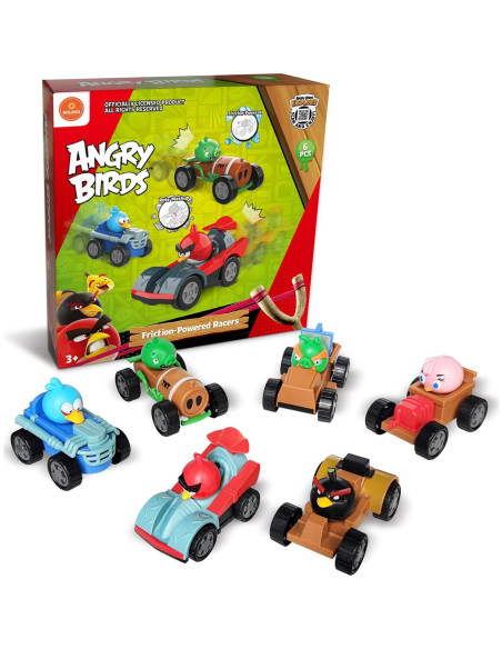 Juego de Juguetes Coleccionables Angry Birds Go - 6 Coches Juego de Juguetes Coleccionables Angry Birds Go - 6 Coches
