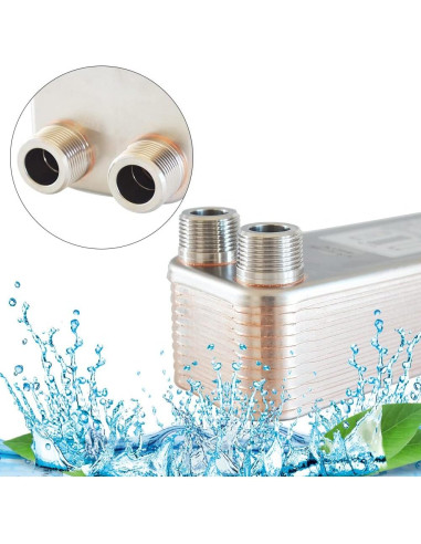 Intercambiador de Calor de Placas Soldadas Rebrisbol 20 Placas 3"x8"