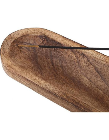 Soporte de Incienso TOSQP27 de Madera 28 cm Captador de Cenizas