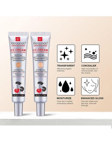 Crema CC Correctora de Color wwaiwenl 30 ml SPF 25 Oscuro