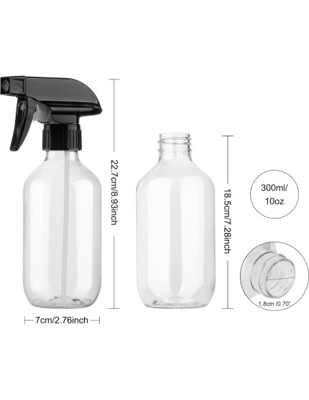 Botellas de Spray KREMORV 10oz (300ml) Ajustables Marrón Botellas de Spray KREMORV 10oz (300ml) Ajustables Marrón