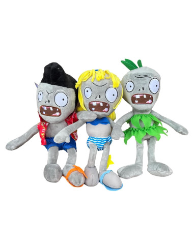 Conjunto de 3 Peluches Plants vs Zombies Dyharnsty - Zombies