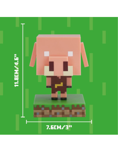 Lámpara Nocturna LED Paladone Minecraft Piglin Multicolor