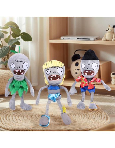 Conjunto de 3 Peluches Plants vs Zombies Dyharnsty - Zombies Conjunto de 3 Peluches Plants vs Zombies Dyharnsty - Zombies