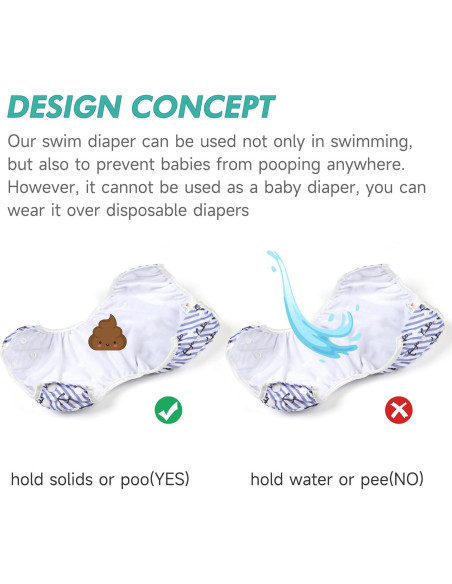 Paquete de 3 Pañales de Natación Reutilizables Pedobi - Ajustables 9-18 kg Paquete de 3 Pañales de Natación Reutilizables Pedobi - Ajustables 9-18 kg