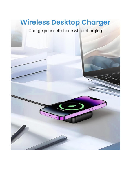 Banco de Poder Magnético 10000mAh Bilivein Carga Rápida USB-C Banco de Poder Magnético 10000mAh Bilivein Carga Rápida USB-C