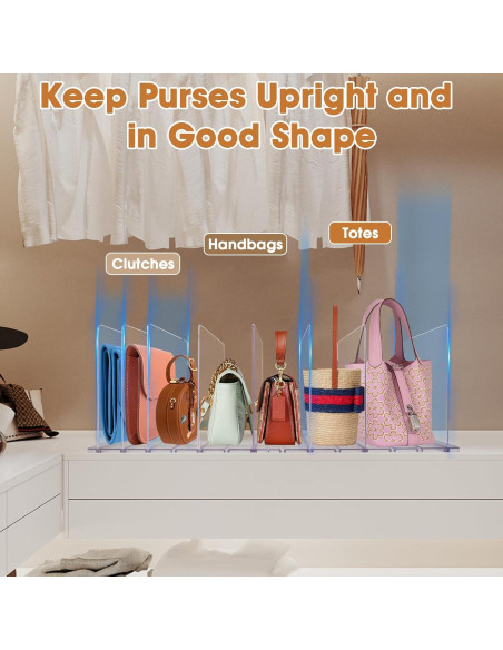 Organizador de Bolsos Acrílico SSAWcasa Ajustable 7 Bolsas Organizador de Bolsos Acrílico SSAWcasa Ajustable 7 Bolsas