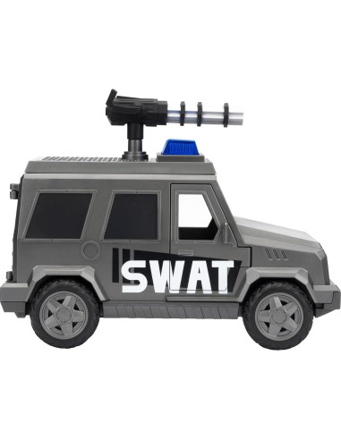 Furgón SWAT Jailbreak Jazwares 20 cm con luces y figura