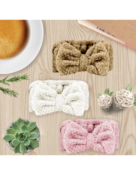 Diademas de Microfibra LAPOHI 3 Piezas para Maquillaje y Yoga Diademas de Microfibra LAPOHI 3 Piezas para Maquillaje y Yoga