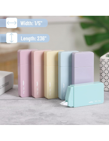 Cinta Correctora Mr. Pen 6 pcs Pastel 0.51 cm x 600.84 cm